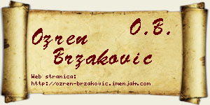 Ozren Brzaković vizit kartica